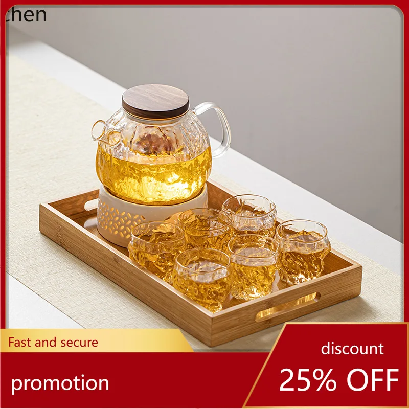 

Zml afternoon tea fruit tea warmer candle heating restaurant health pot flower tea set