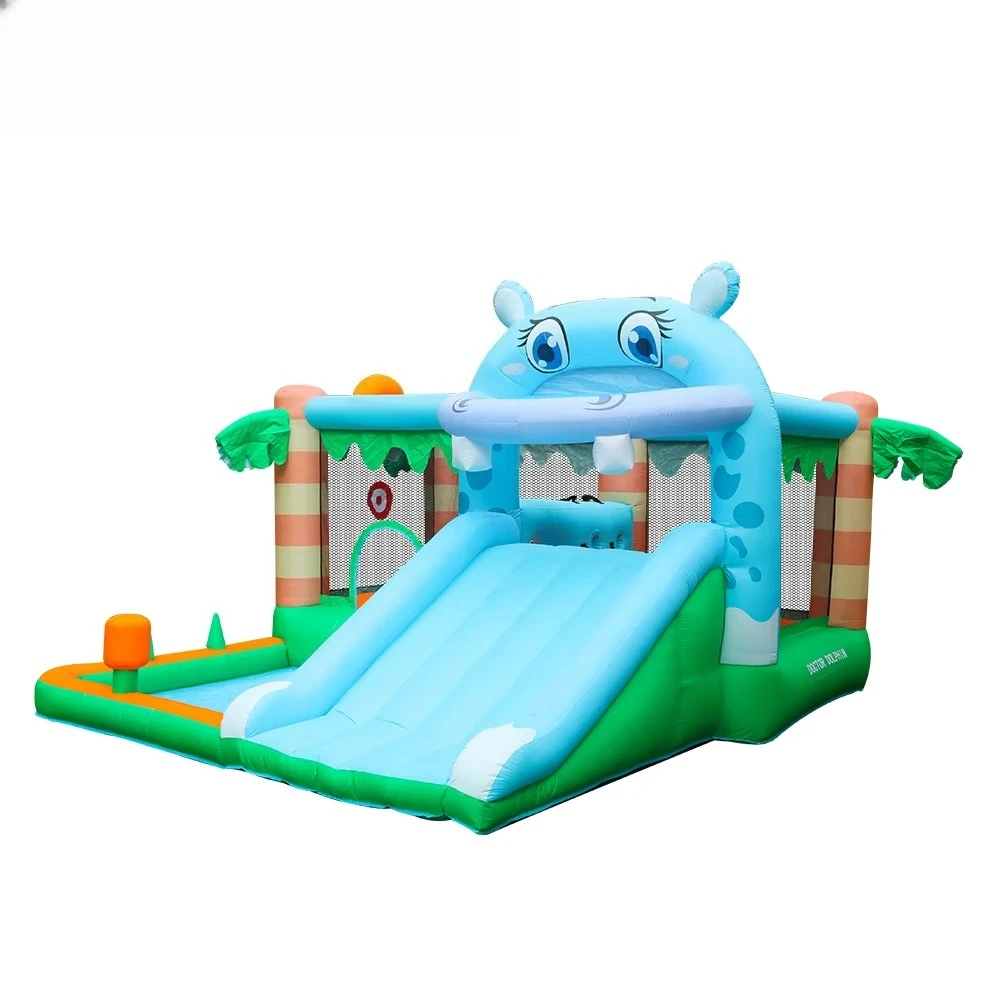 

Custom Bounce House Home Use China Outdoor Bouncing Castle Play Kids Hippos Spacewalk Bounce House With Slide