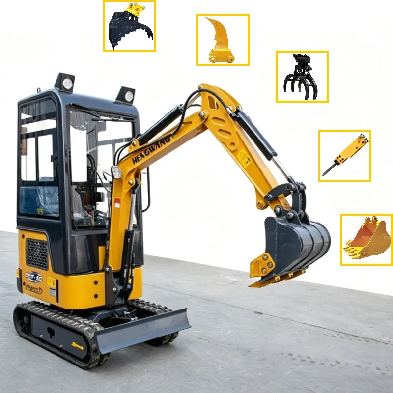 Customized Mini Excavator EPA CE Approved Small Digger Multifunctional for Farm Garden Construction Household Use
