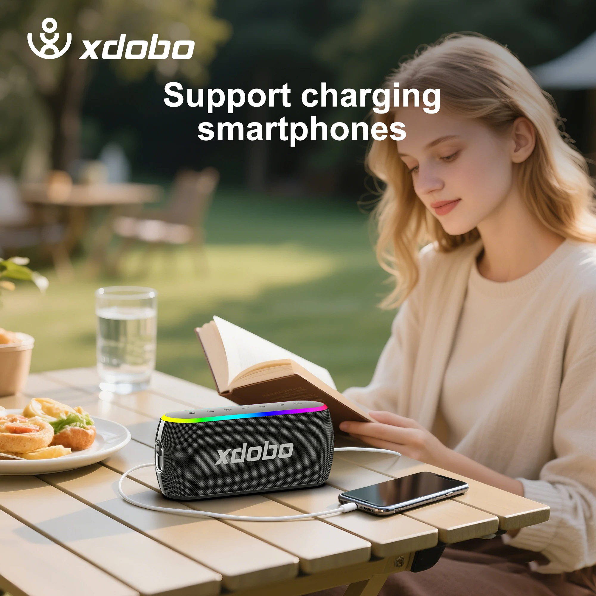 XDOBO X8 III Outdoor Speaker Wireless 60W Power Subwoofer Heavy Bass RGB Light Home Fun Camping Riding Hiking Party Music Player