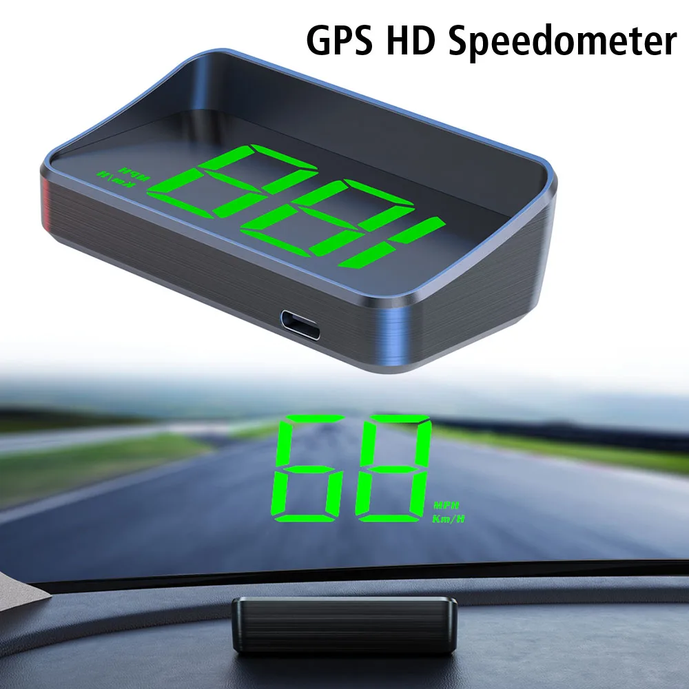 

Автомобильная электроника высокого разрешения, HUD-проектор, проекционный дисплей, автомобильный GPS HD спидометр, светодиодный цифровой дисплей, кабель, вилка 5 В, USB