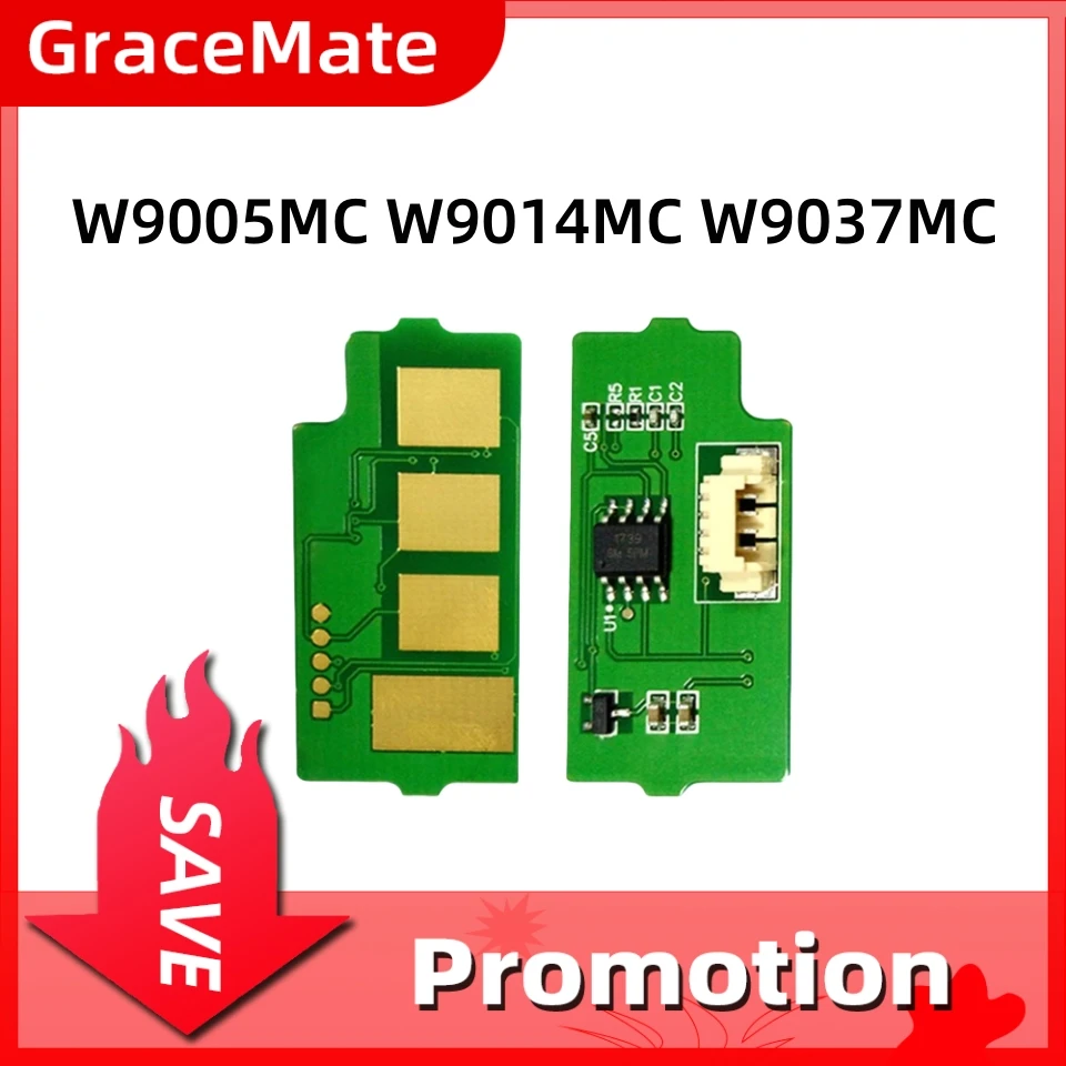 5PCS Chip W9005MC W9014MC W9037MC for HP MFP E72525z/E72530z/E72535z/E72525dn/E72530dn/72535/MFP E82540/82550/E82560 Toner Chip