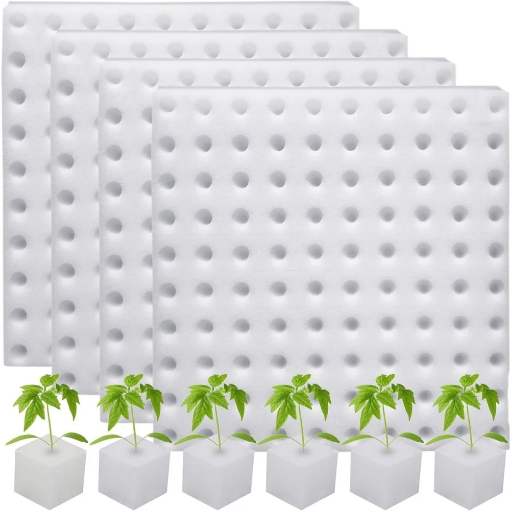 400 Pre-Cut Sponge Cubes for Greenhouse Growers Designed for Compatibility with Standard Tray and Rack Systems