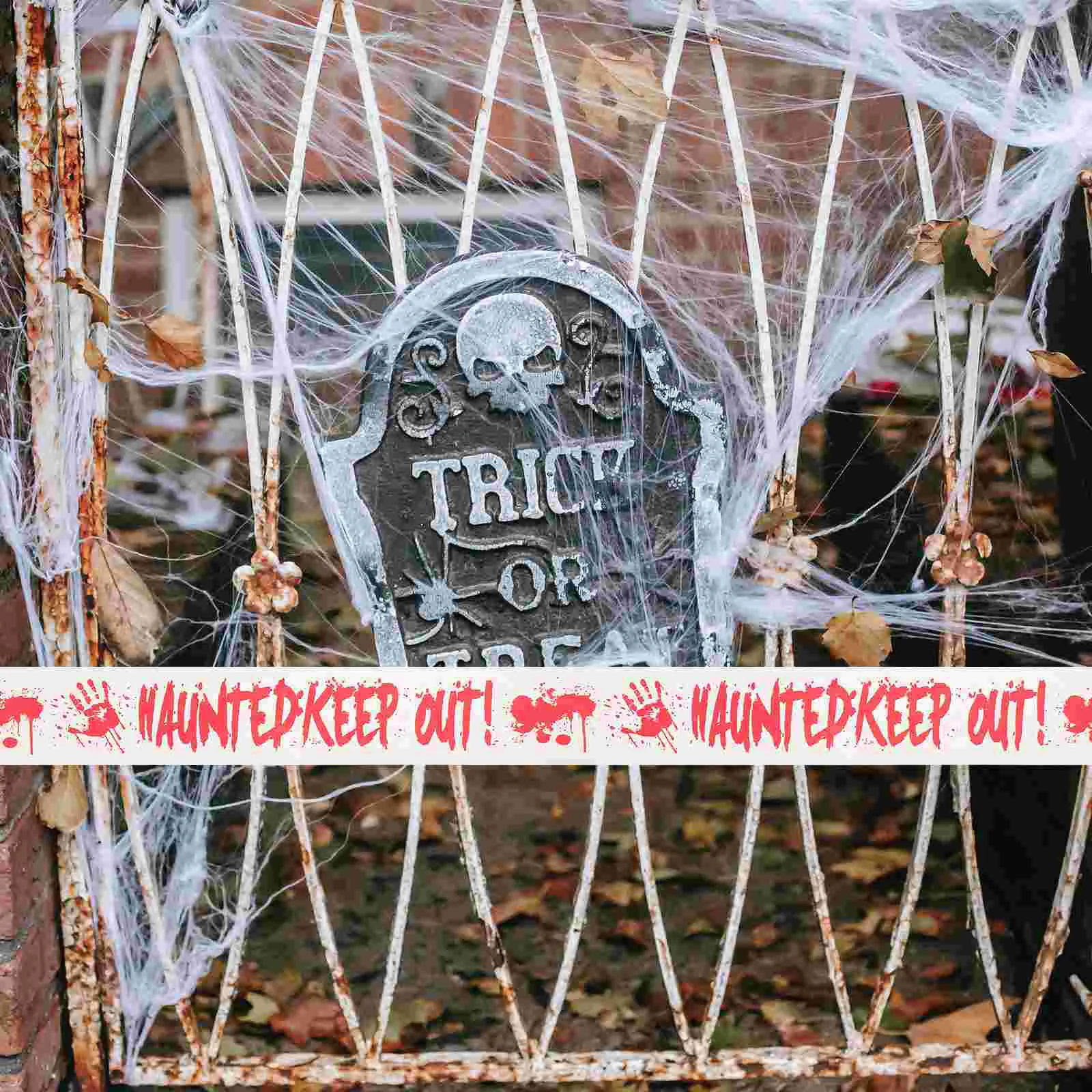 2 Pcs Halloween Caution Tapes Do Not Enter Decor Isolation Warning Line for Safety