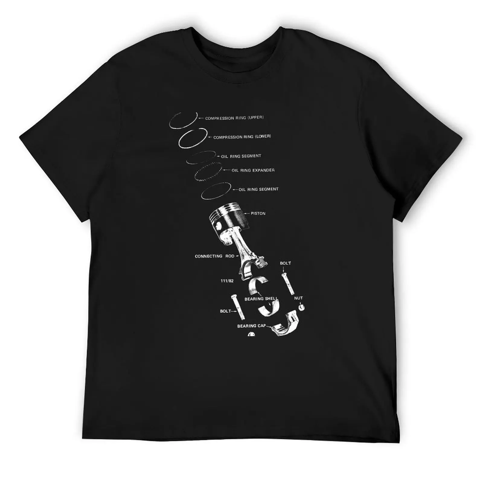 

Engine Piston T-Shirt quick-drying cotton graphic tees korean fashion blanks mens clothes