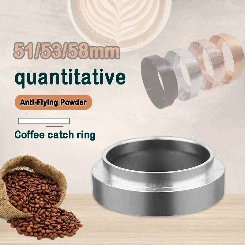 Aluminum Dosing Ring 58MM/53MM/51MM Filter for Brewing Bowl Coffee Powder Basket Spoon Tool Tampers Portafilter Coffeeware