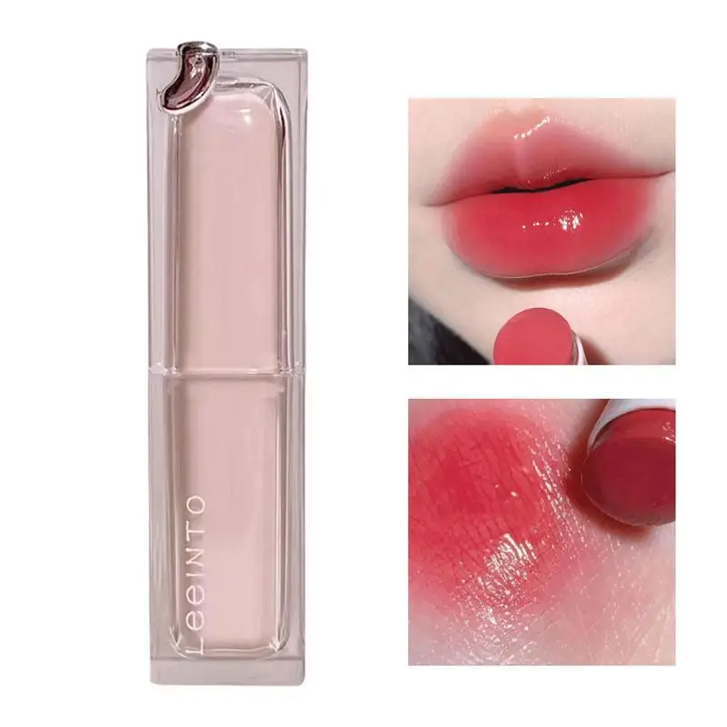 Lipstick Jelly Tinted Mirror Glossy Lip Gloss Waterproof Long Lasting Moisturizing Jelly Lip Glaze Natural Color Lip Glow Balm