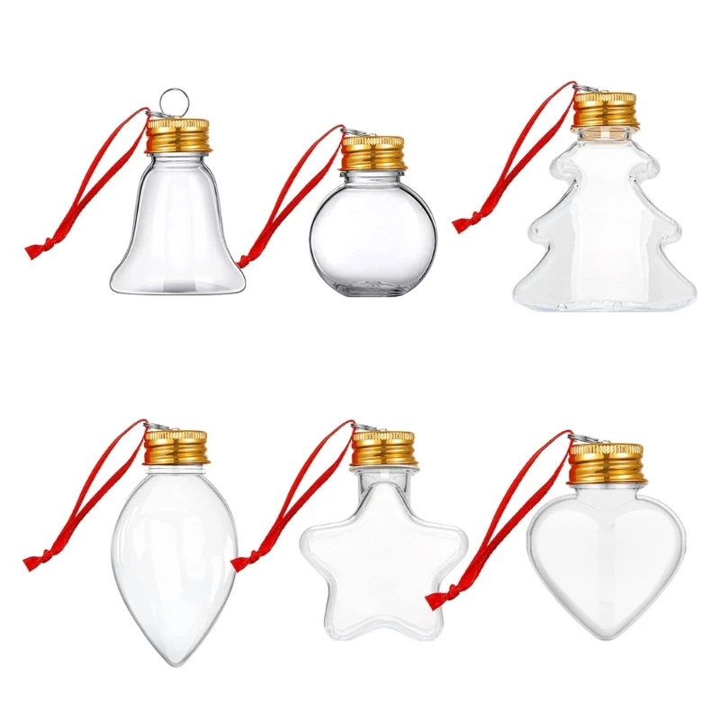 Festival Fillable Clear Baubles Bottle Decoration Christmas Tree Hanging Pendant for Seasonal Decors Weddings and Event