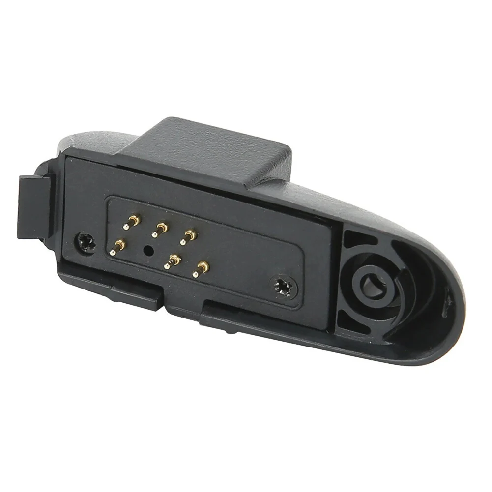 ABS Audio Adapter Compatible With Baofeng-BF-A58 BF-UV9R UV-9R Plus Walkie-Talkies With for m-type Dual 2-Pin Jacks Black
