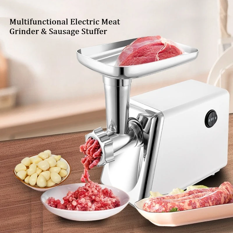 Electric Meat Grinder Sausage Stuffer, Multifunctional Household Meat Mincer for Home Use
