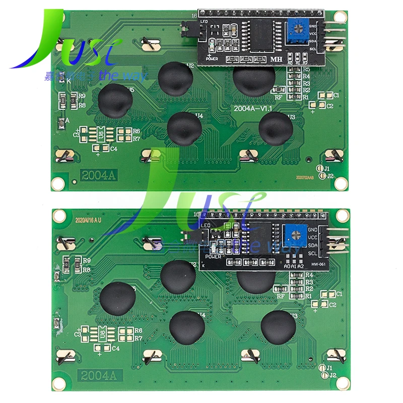 Imagem -03 - Módulo Adaptador de Interface Serial para Arduino Tela Azul e Verde Lcd de Caracteres Hd44780 Iic I2c 2004 20x4 2004a 2004