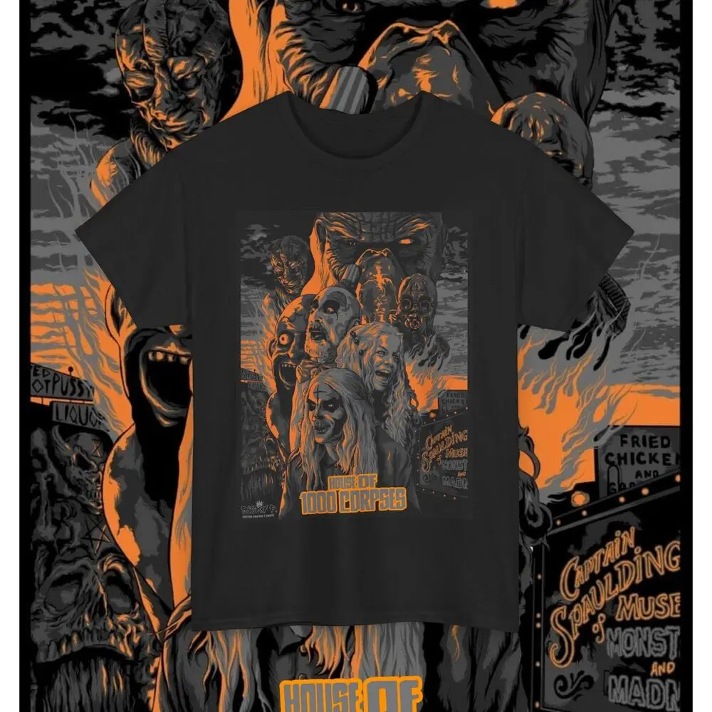 House of 1000 Corpses Rob Zombie Horror Movie Unisex Heavy Cotton Tee