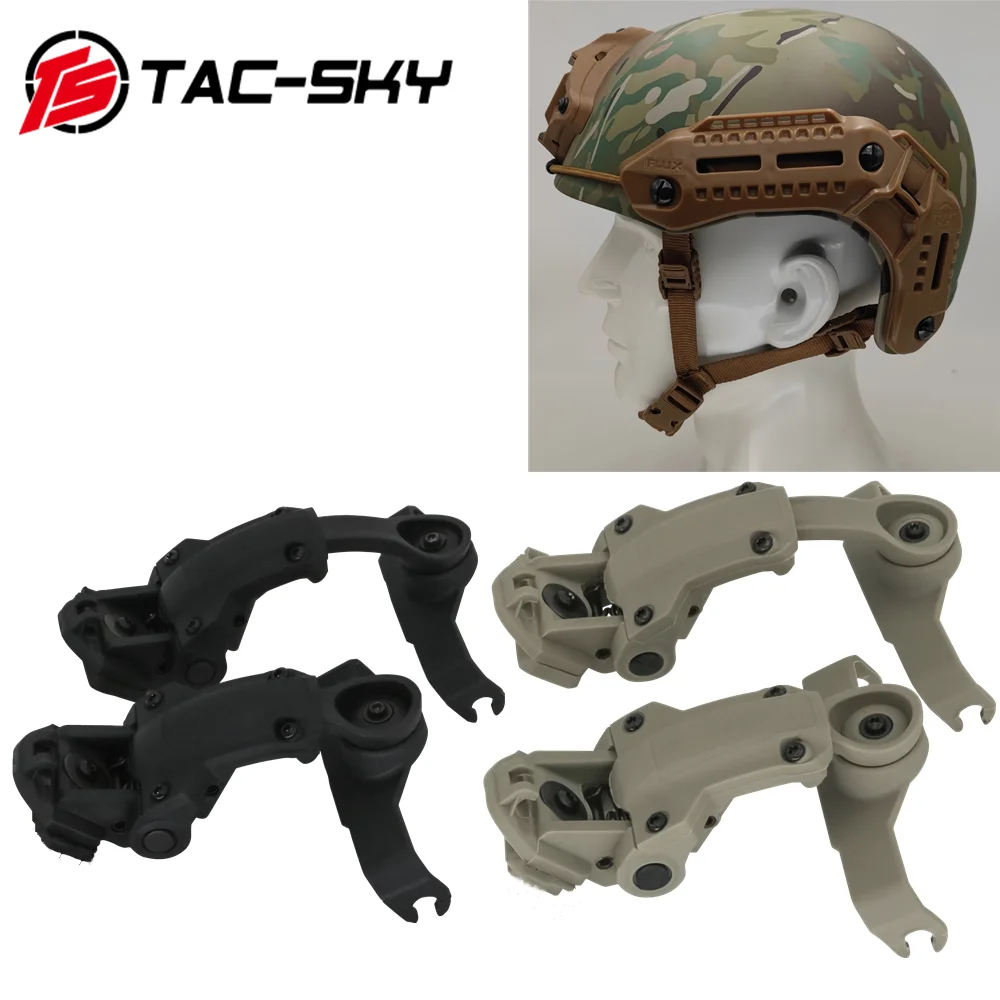 TS TAC-SKY Tactical Helmet MTEK FLUX PTS Rail Adapter Mlok Helmet Mount  Compatible with Tactical Airsoft  MSA SORDIN  Headset