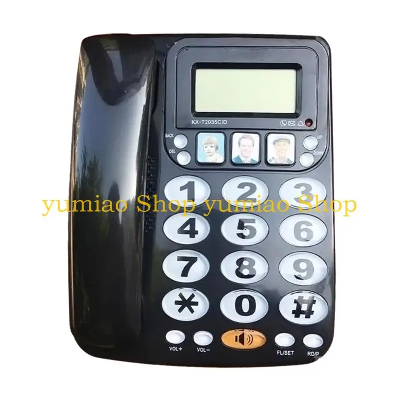 587B KX-2035CID Fixed Landline English Version Telephone Caller Display Phone Speed Dial for Home Office Support Handsfree