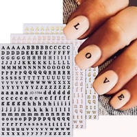 1 Uds. Pegatina pequeña de 26 letras del alfabeto y números, pegatinas de letras romanas para uñas, caja inferior mayúscula, pegatinas de diseño de letras en inglés DIY