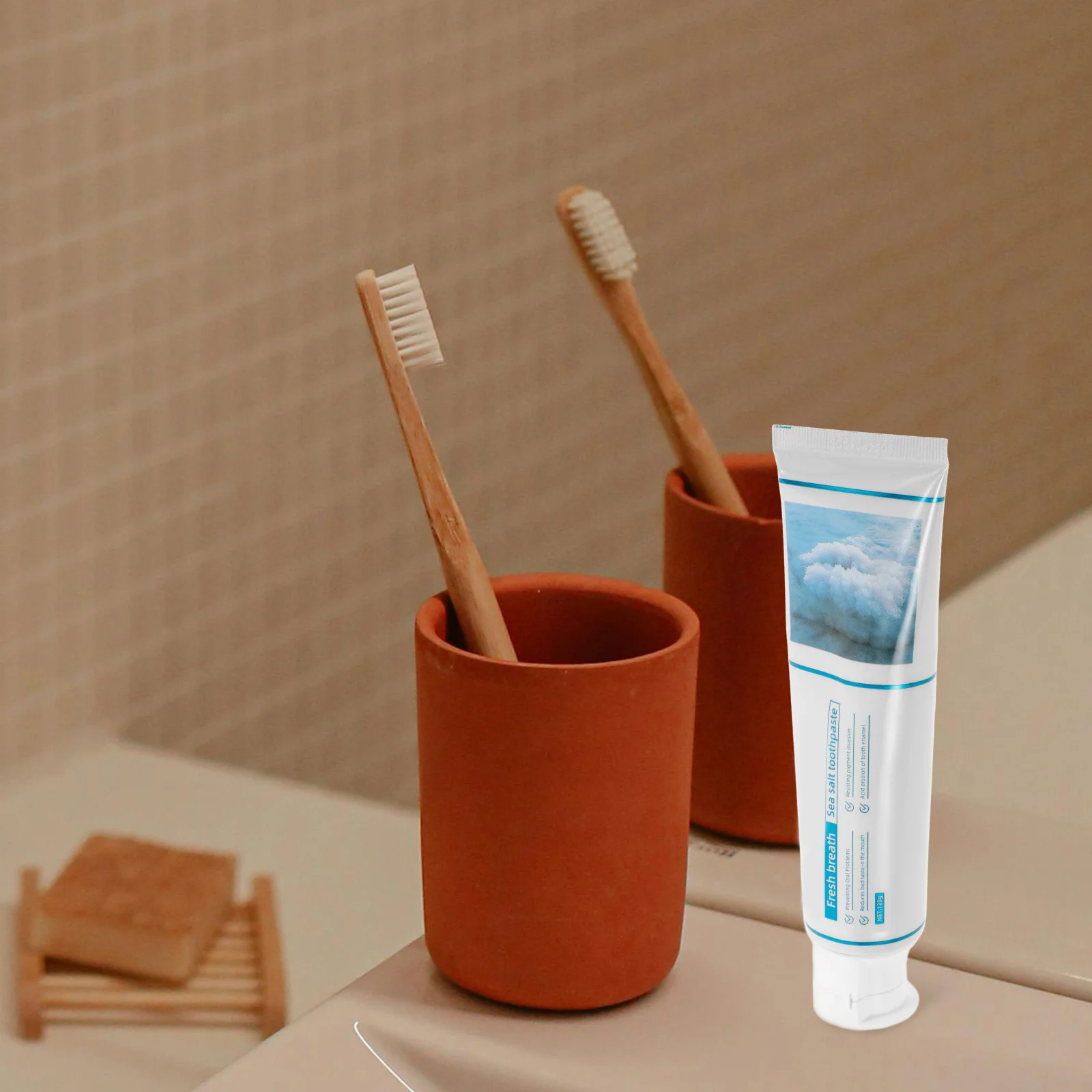 معجون أسنان ملح البحر 144 جرام تركيبة طبيعية حماية المينا نفس منعش تبييض إزالة البقع أسنان حساسة لوحة الجير #3