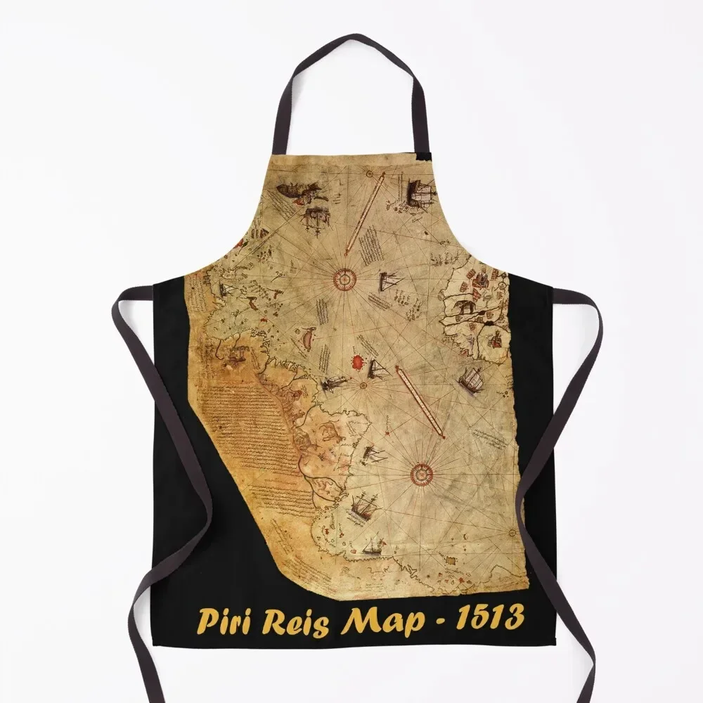 

Piri Reis 1513 Map Apron Waterproof Kitchen For Women kitchen jacket woman painters Apron