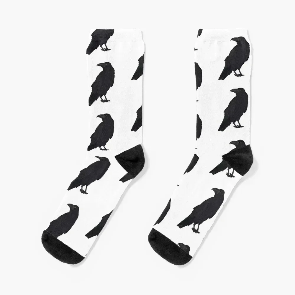 Common Raven - Corvus Corax Socks New year's anti-slip Heating sock cartoon Men Socks Women's
