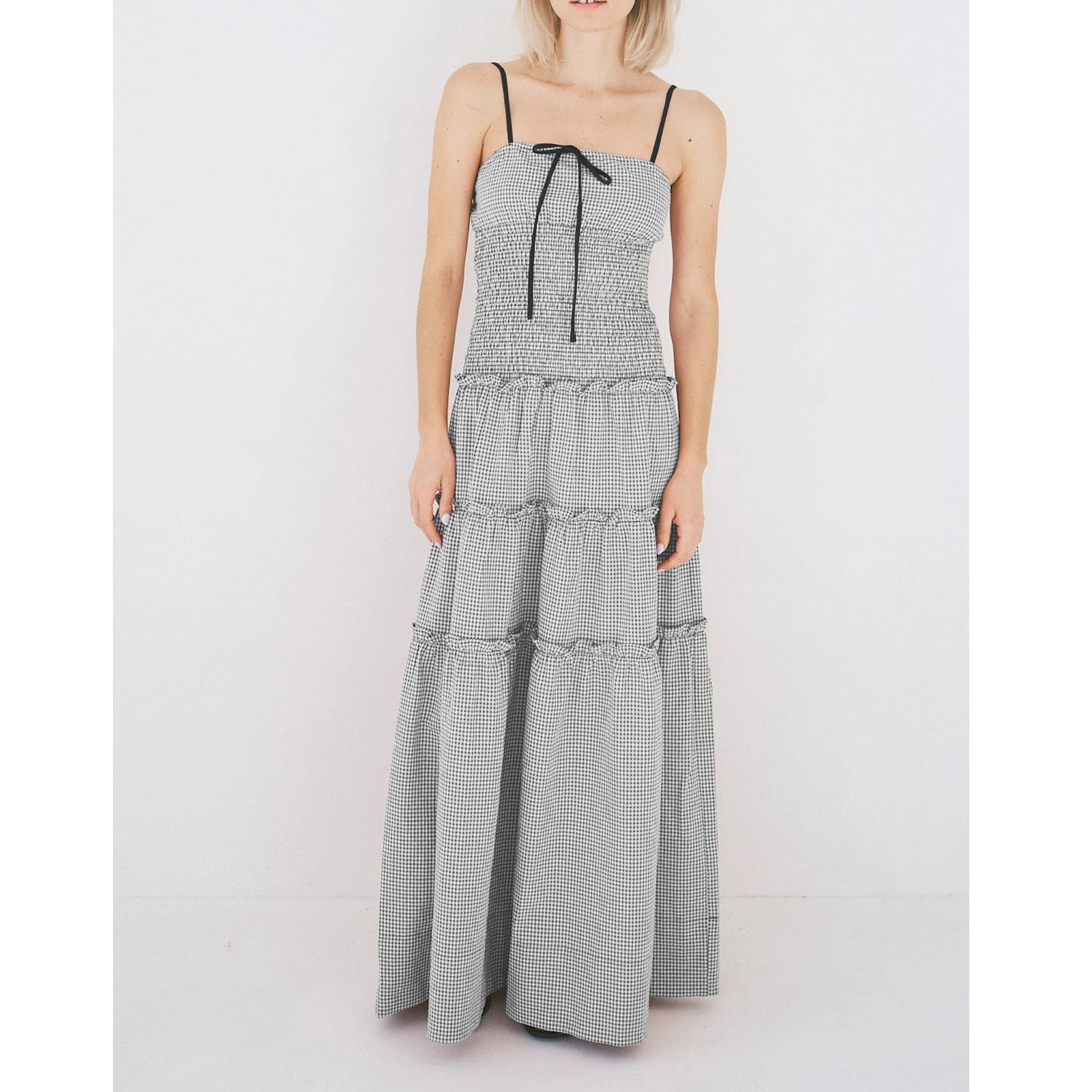 

Women Prairie Chic Dress Draped Elevate Your Style with our Red and Black Dresses Camisole Available S-XL