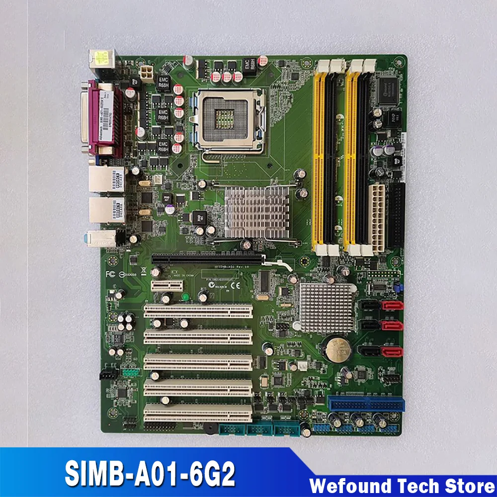 Original For Advantech SIMB-A01 SIMB-A01-6G200A1E ATX Industrial Control Motherboard Dual Network Port  775 Pins SIMB-A01-6G2