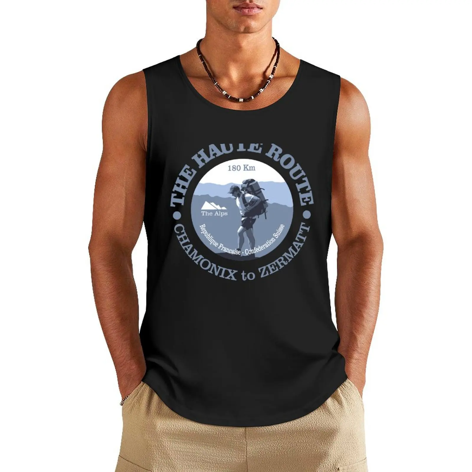 The Haute Route (BG) Tank Top Bodybuilding clothing man gym shirt man