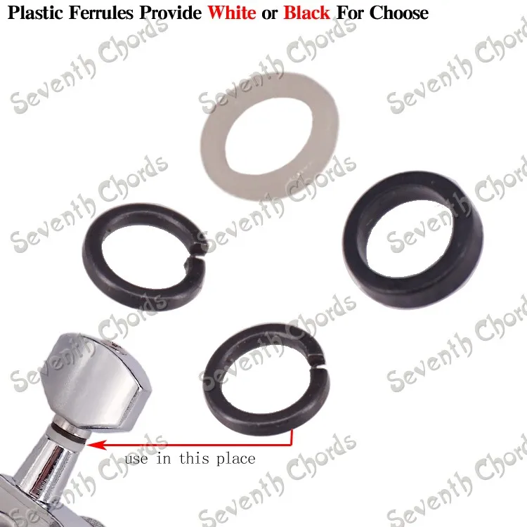 12 Sets Guitar Tuning Peg Mounting Ferrules - Guitar Machine Heads Mounting Replacement Gasket Washers