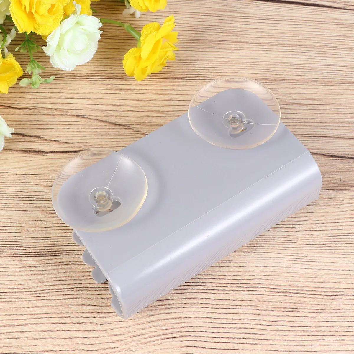 

Sink Sponge Hanger Drain Rack with Strong Suction Cup PP Soap Holder Kitchen Storage Organizer Grey Sponge Holder