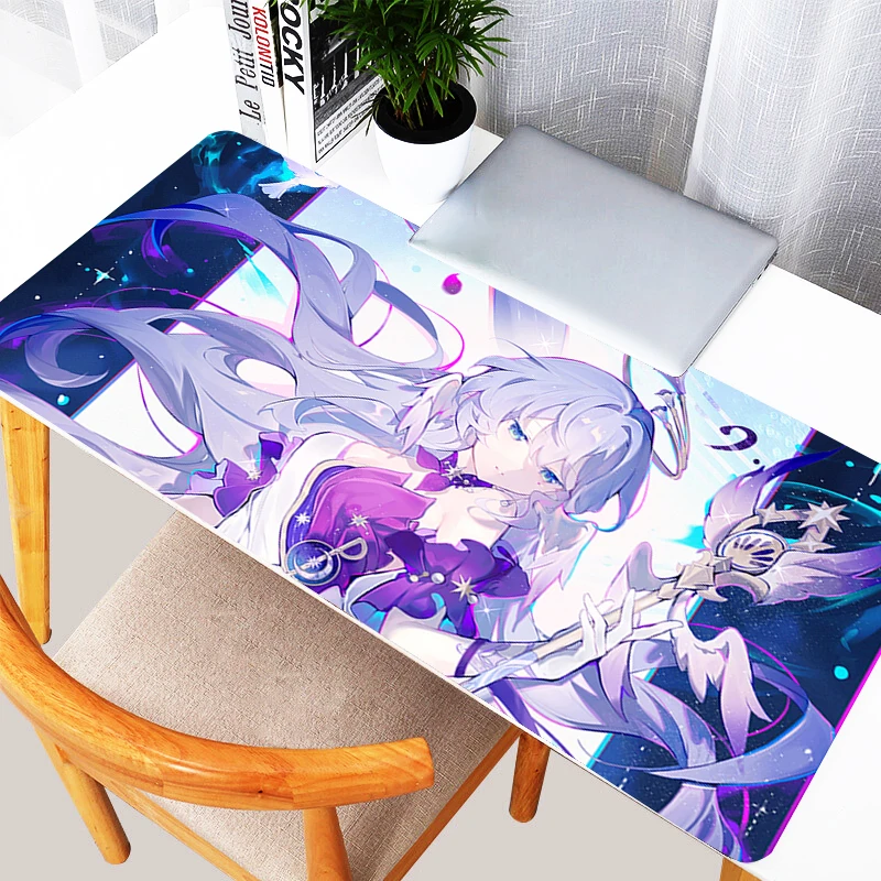 

Robin Honkai Star Rail Mouse Pad Laptop Gamer Cabinet Keyboard Rug Laptop Purple Anime Girl Desk Mat XXL Kawaii Gaming Mat Gift