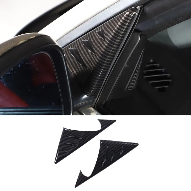 

For Jaguar F-TYPE 2013-2023 Rearview Mirror Side Triangle Spoiler Trim Decorative Sticker ABS Carbon Fibre/Matte Car Accessories