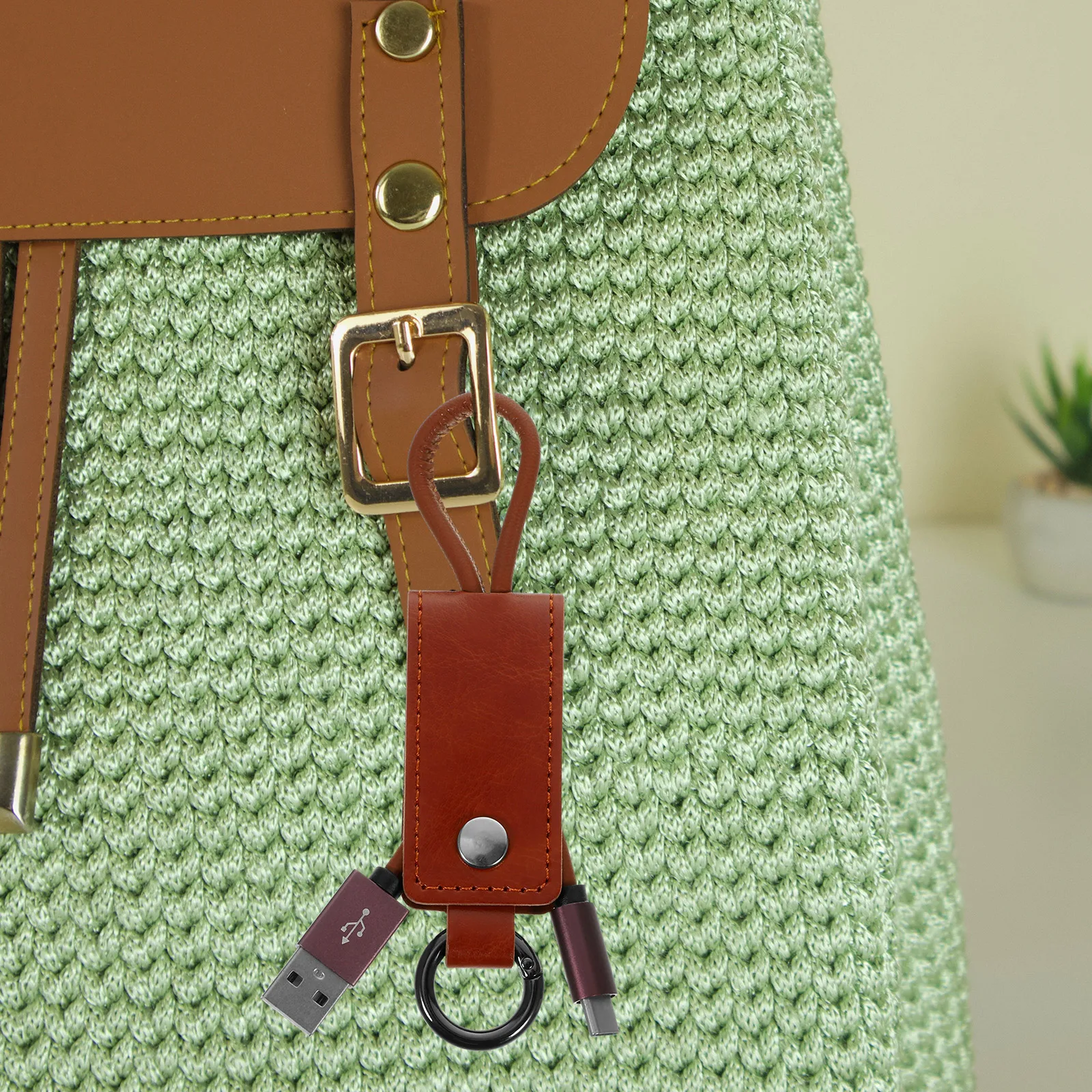 

Type-c Charging Cable Keychain Cord Fast Usb Holder with High Data Sync