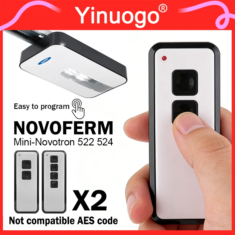 

Пульт дистанционного управления Novoferm Mini-Novotron 522 524 502 MAX43-2 504 MAX43-4 для электрических ворот, 433.92 МГц, NOVOFERM