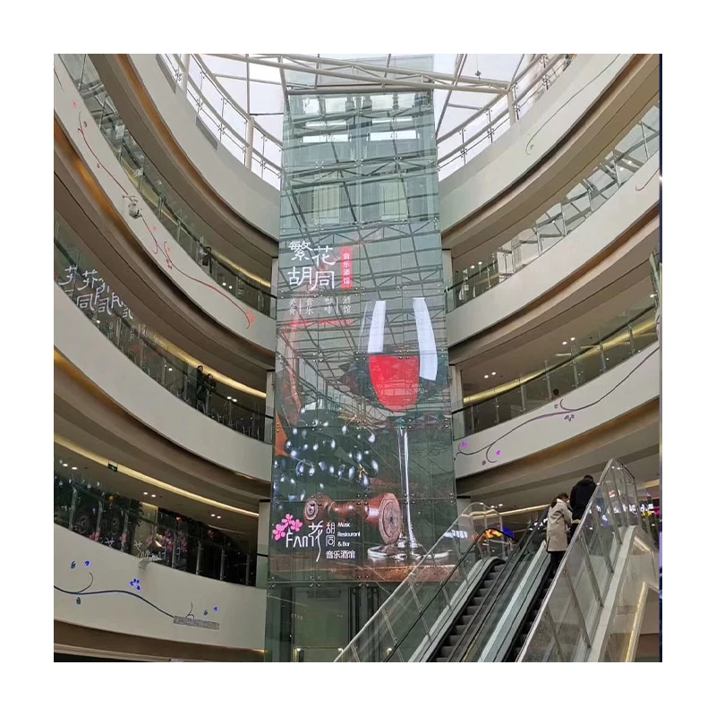 شاشة عرض LED عالية الشفافية مقاومة للماء P3.91led شاشة عرض LED شفافة نافذة زجاجية شاشة LED شفافة #2