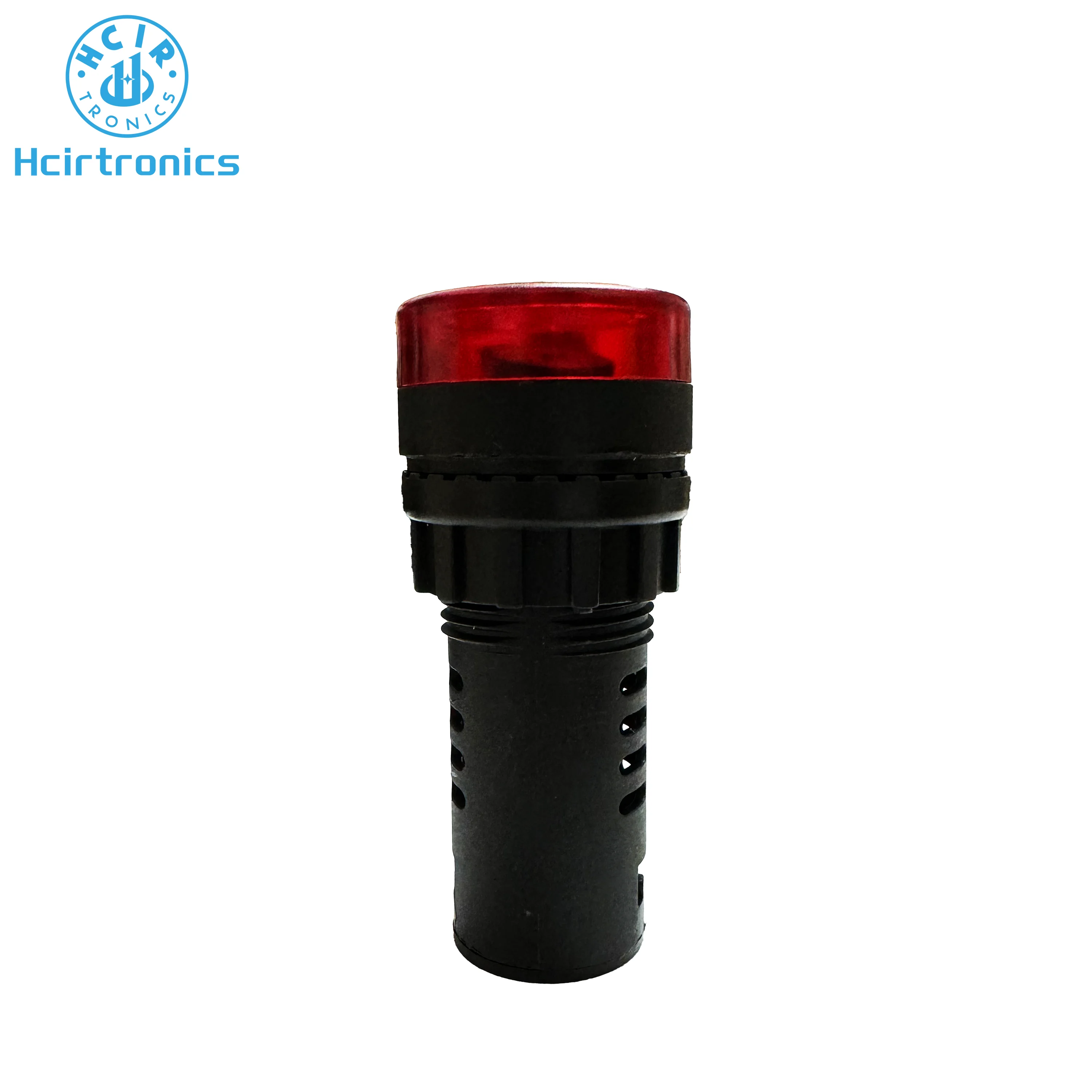 AD16-22SM 22mm Panel Diameter AC 12V 24V 110V 220V Flash Signal Light Red LED Active Buzzer Beep Alarm Indicator