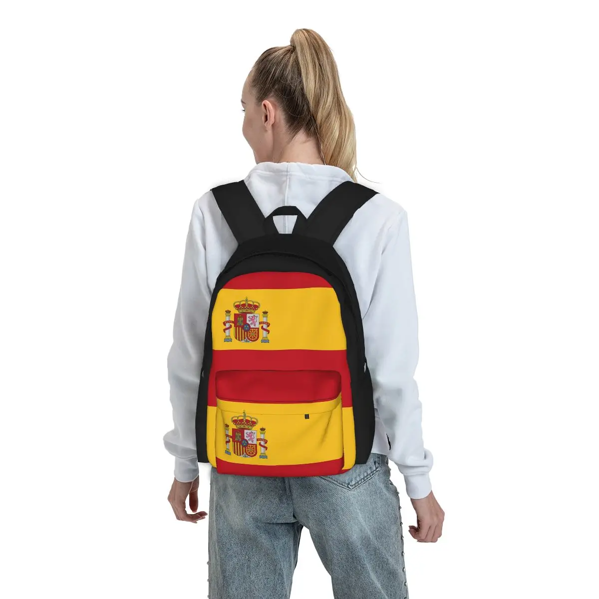 Flag Of Spain Backpacks Boys Girls Bookbag Children School Bags Cartoon Kids Rucksack Travel Rucksack Shoulder Bag