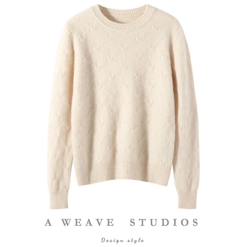 

Choice Women 100% Cashmere Sweater O-neck Pullover Diamond block Preppy Style Cashmere Knitwear Autumn Winter Thick Top Clothing