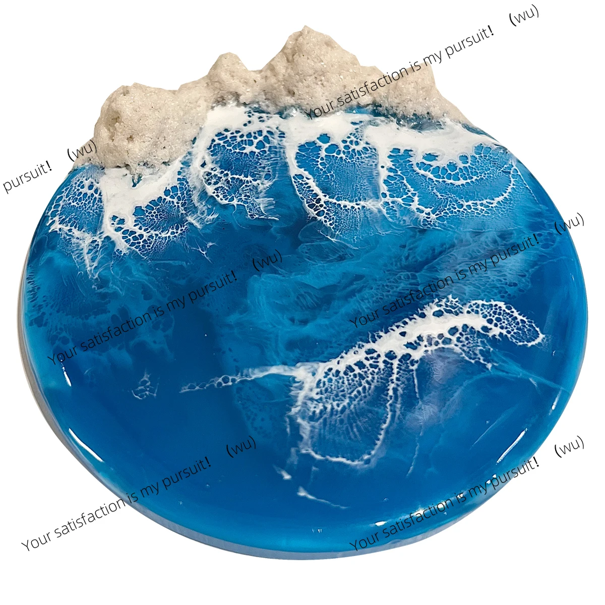 Ocean coaster, bar holder, base fluid painting