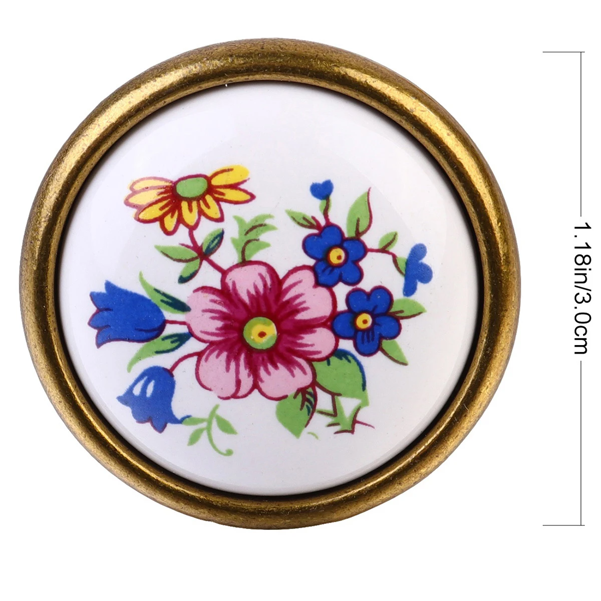 

4pcs Blue Flower Handle Knob Ceramic Kitchen Cabinet Ceramic Door Knobs Drawer Wardrobe Furniture Pull Hardware