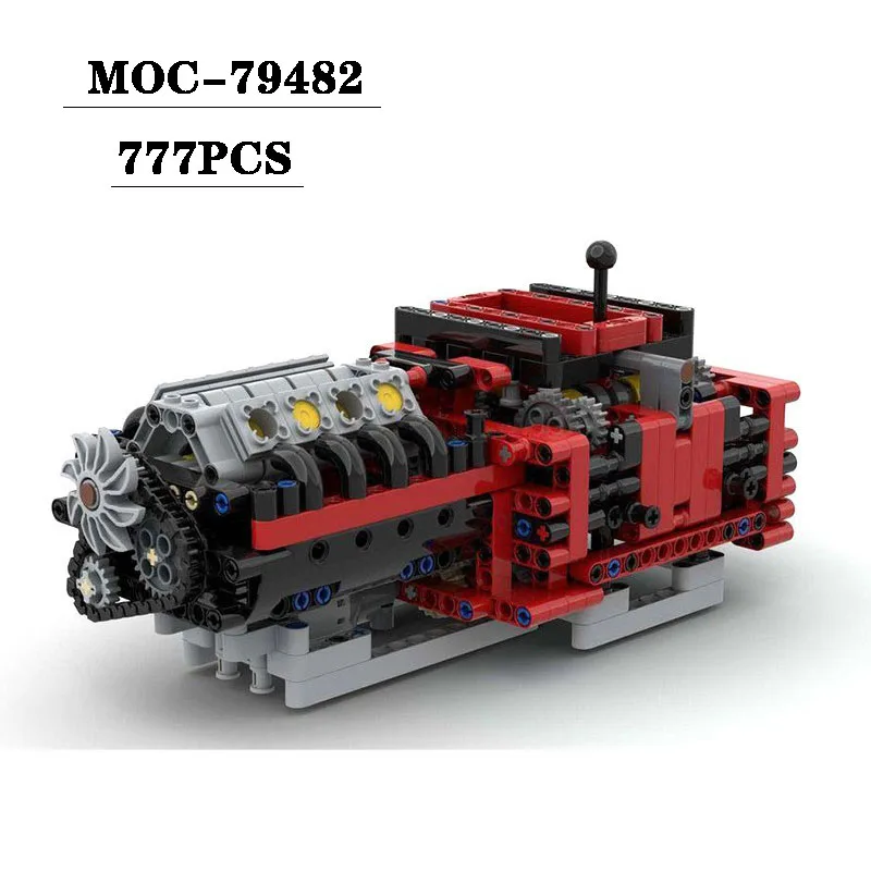 MOC-79482 Set di blocchi di trasmissione manuale a 8 velocità Puzzle modello educativo giocattolo 777 pezzi regalo di natale di compleanno per bambini