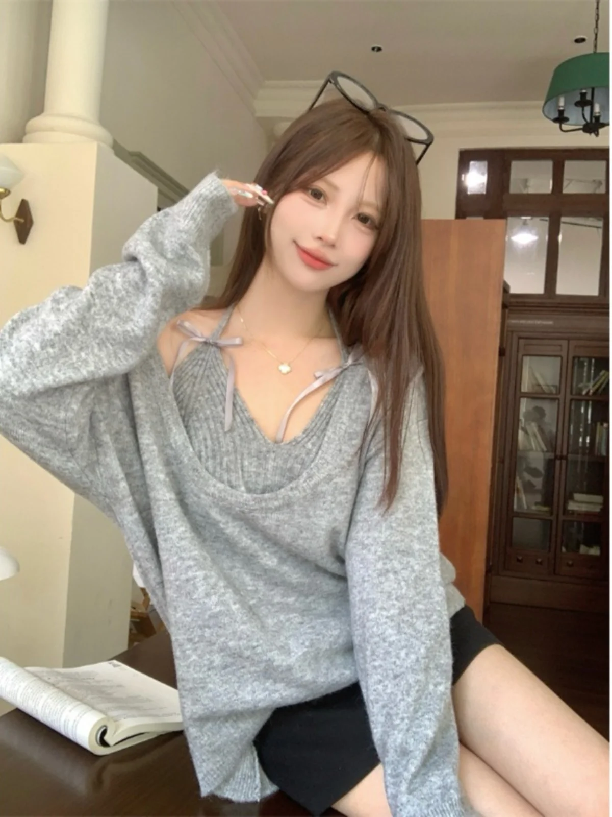 

Sweaters Jumpers Pullovers Womens Woman fashion Decorated Mock Neck Daily BF Y2K Modern Stylish Commute Autumn Trendy Classic OL