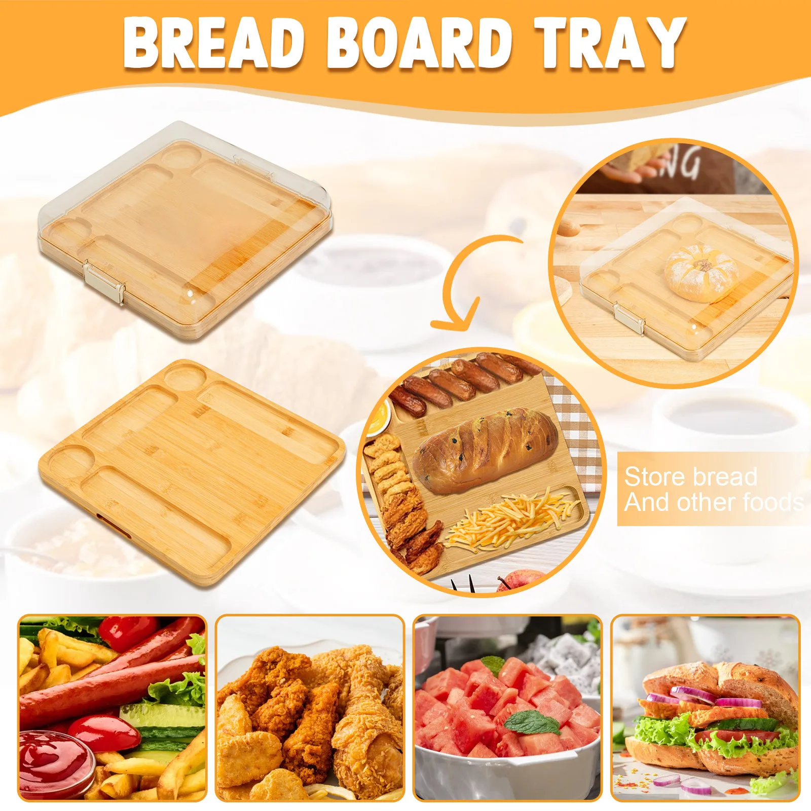 

New Square Cheese Board With Lid Cheese Board Cheese Board Bread Board Pizza Chopping Board Tray Fruit Wood Cutting Board