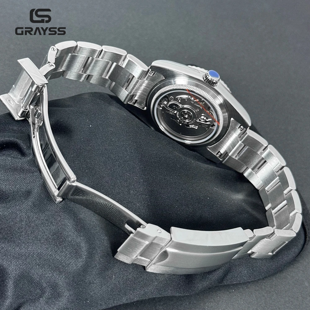 GRAYSS 36/39mm Luxury Roman Dial NH35A  Automatic Watch Mechanical Movt Business Watch for Men Date glass back sapphire glass