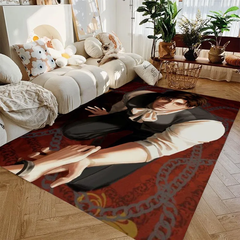 Luxury Living Room Large Size Rug Handsome Anime Male God Pattern Rug Living Room Custom Rectangular Corridor Hall Rug Modern