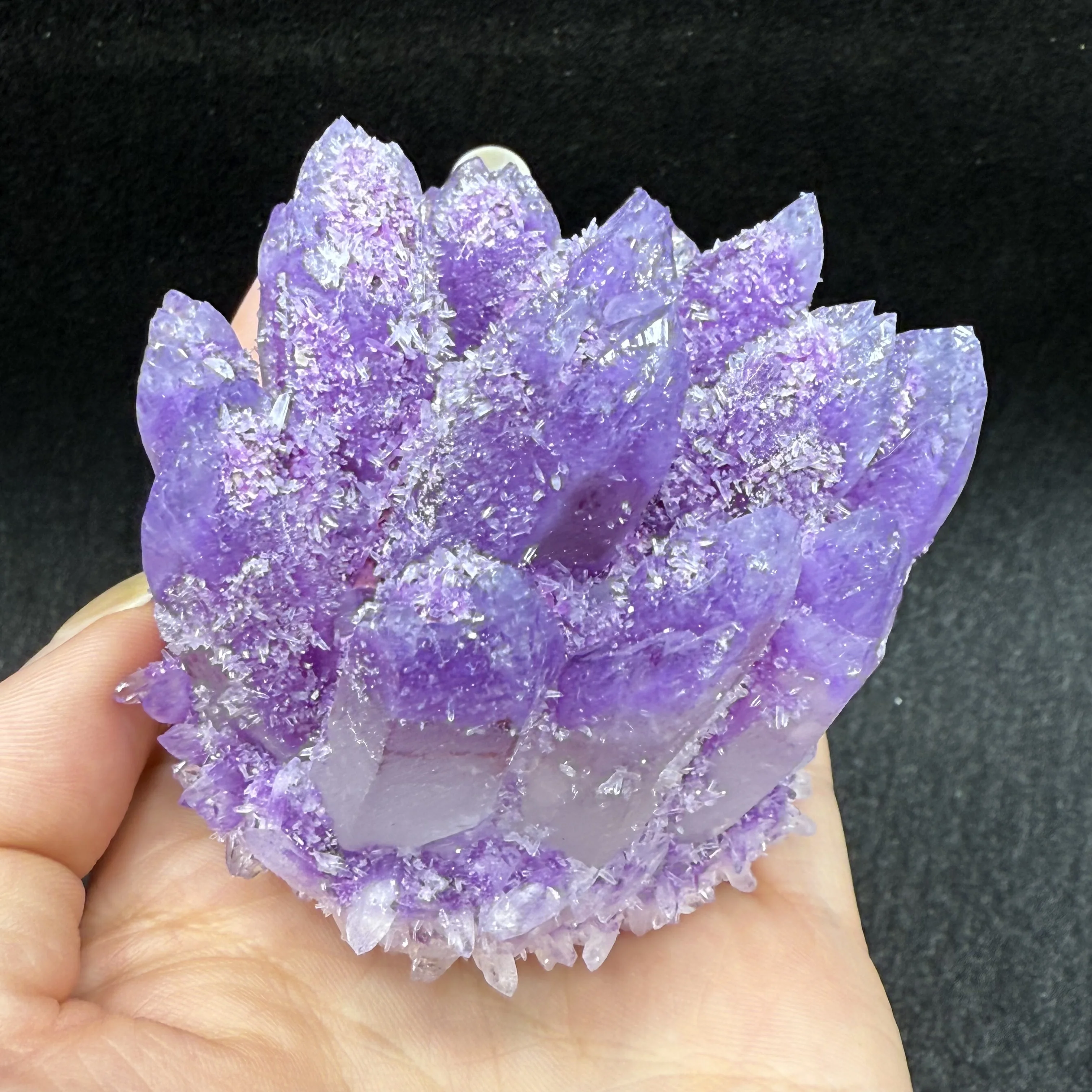Natural Violet Rock Quartz Crystal Cluster Mineral Specimen Home Decoration Healing Gemstone