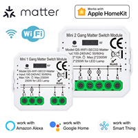 1/2/3CH Matter WiFi Smart Switch Smart Home Automation Relay Module Works with Homekit Siri Smartthings Alexa Google