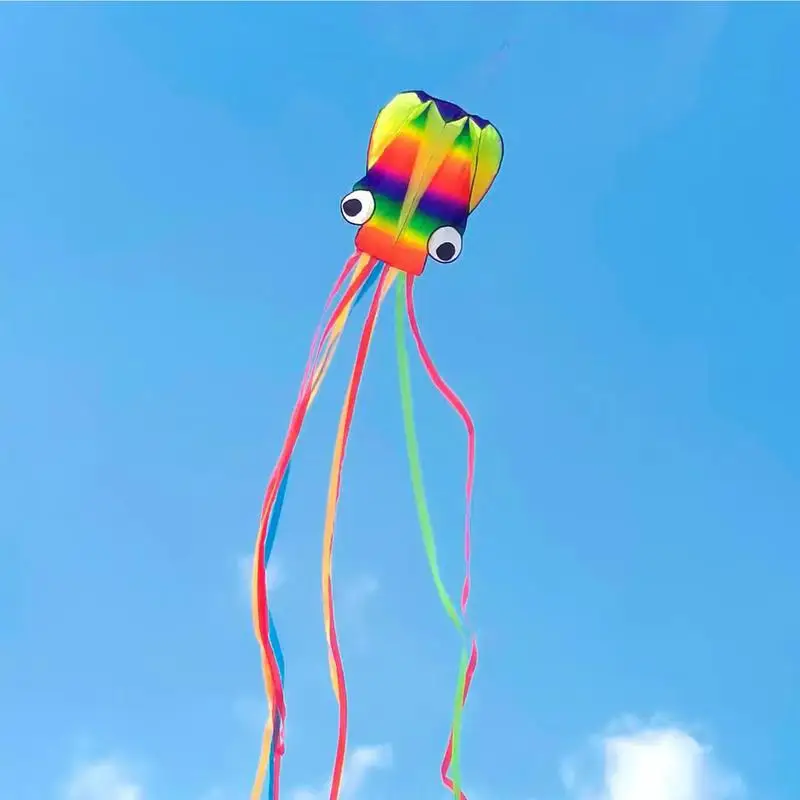 Riesiger Drachen, Regenbogen-Regenbogen-Drachen mit langen Schwänzen, tragbares interaktives Eltern-Kind-Spielzeug für Kinder, Jungen und Mädchen