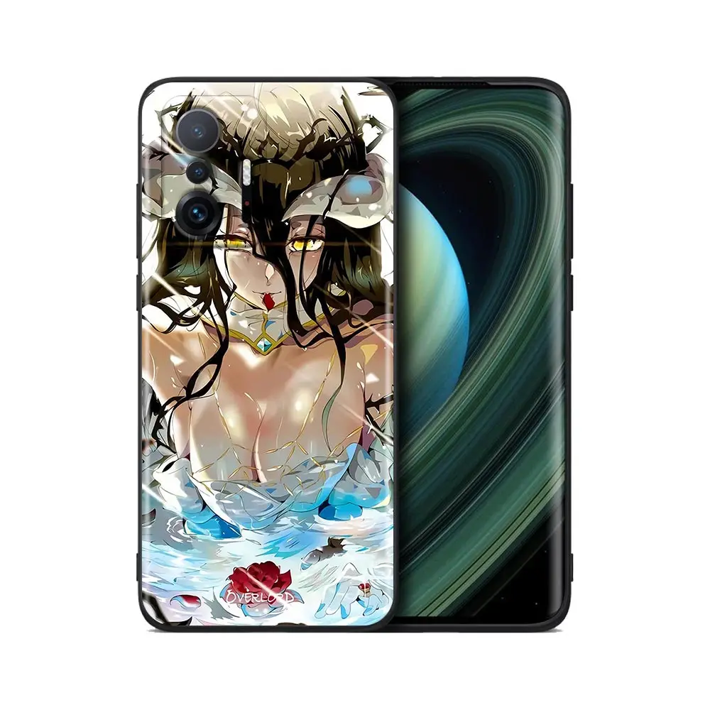 Game Albedo Overlord Art Anime Case For Xiaomi Mi 11 Lite 5G NE 11T 11X 12 Pro Cases Fundas Poco X3 M3 F3 M4 Pro Soft Cover