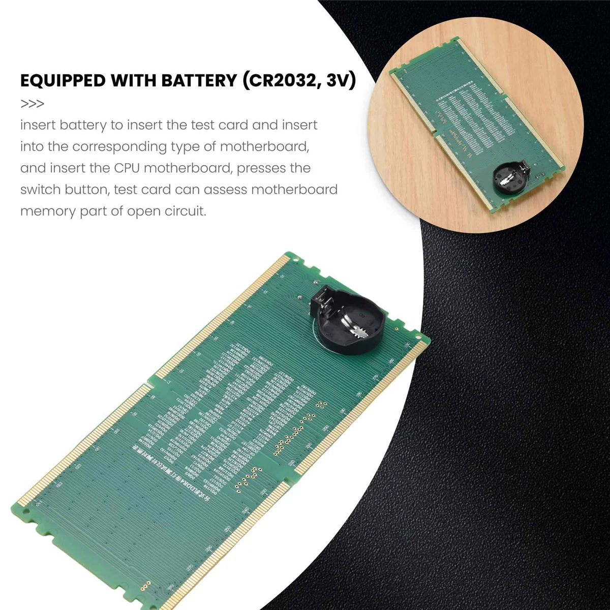 DDR4 Test Card RAM Memory Slot Out LED Desktop Motherboard Repair Analyzer Tester ZJY