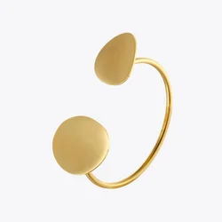 Enfashion Flower Petals Cuff Bracelet Manchette Gold color Stainless Steel Bangle Bracelet For Women Bracelets Bangles Pulseiras