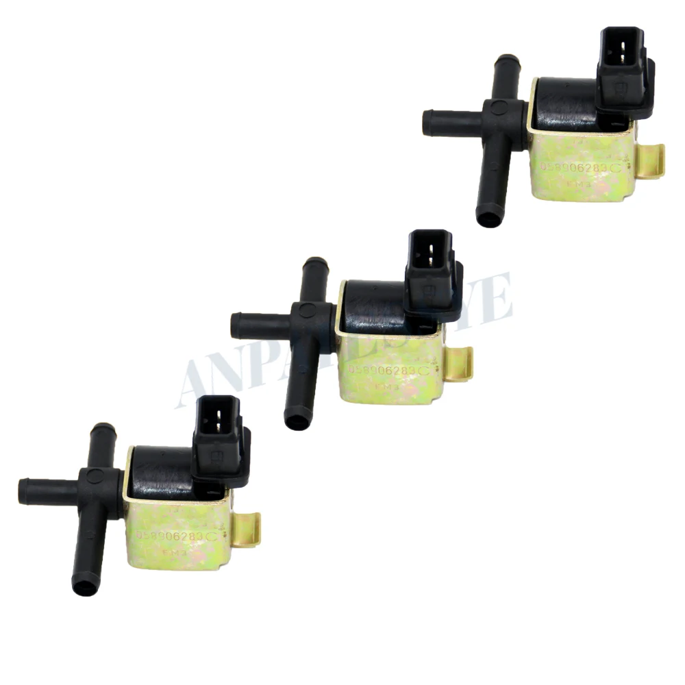 3PCS N75 1.8t Turbo Boost Control Solenoid Valve For VW Golf 4 MK4 Passat B5 Jetta A4 S4 B5 B6 TT 058906283C 058 906 283 C F E