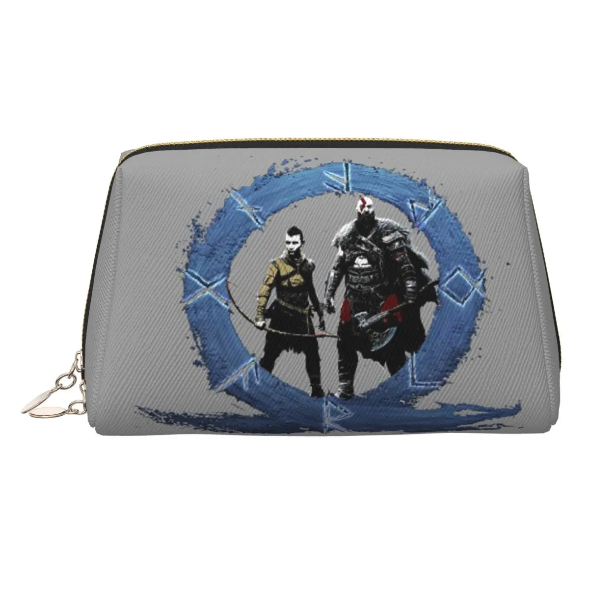 

Men God Of War Kratos Game Women Cosmetic Bags Travel Makeup Organizer Pouch Toiletry Storage Dopp Kit Case
